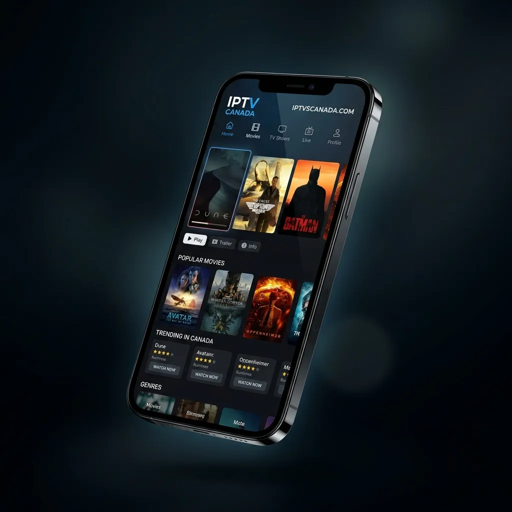 IPTV Canada mobile app for iOS and Android